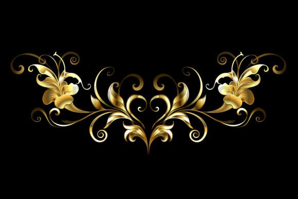Antique Frame with Gold Flowers: Evaluating Baroque Elegance for Modern Design