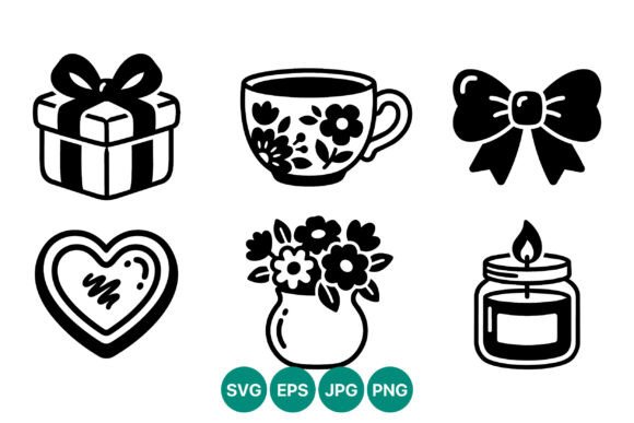 Black and White Floral Cup and Gift Guide