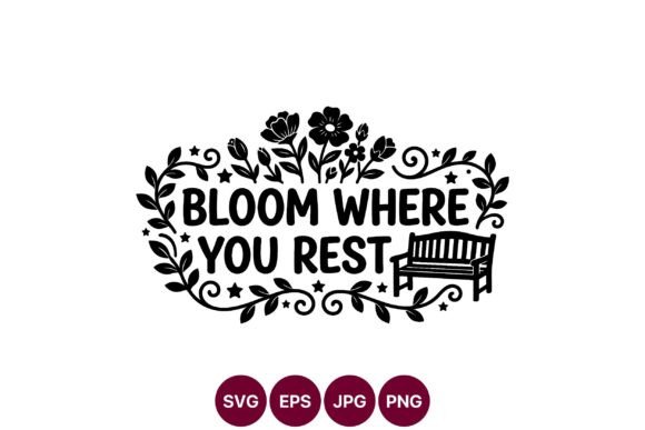 Bloom Where You Rest Black White Floral: A Design Evaluation