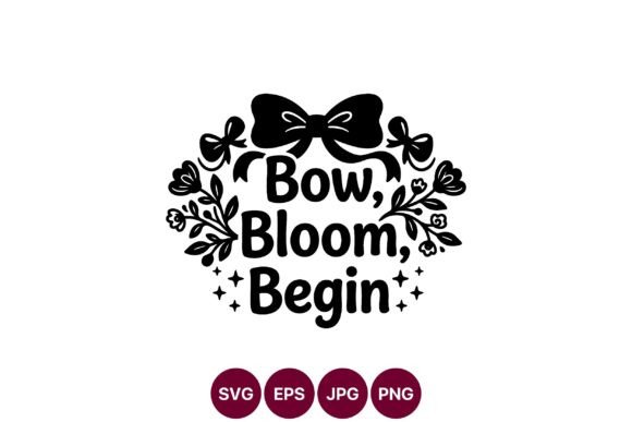 Bow Bloom Begin Floral Vector Art: Elevating Designs with Timeless Elegance