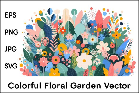 Colorful Floral Garden Vector