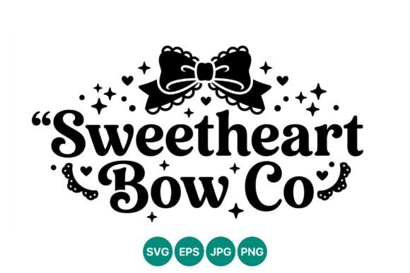 Elevating Brand Identity with the Sweetheart Bow Co Ribbon Phrase Vector