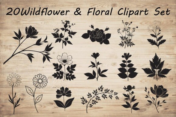 Elevating Design with Wildflower Floral Silhouette SVG Assets