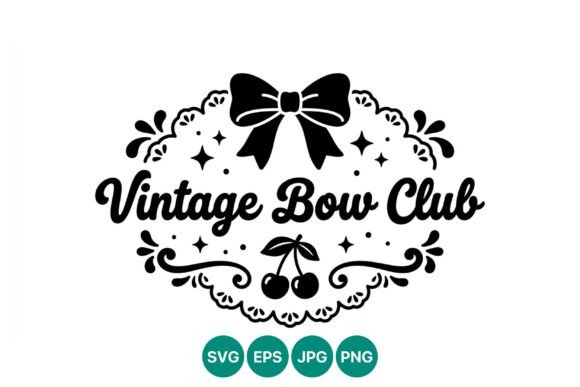 Evaluating the Vintage Bow Club Black and White Vector for Professional Design Workflows