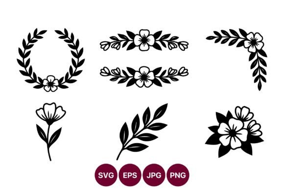 Floral Borders & Laurel Wreaths Vector Pack