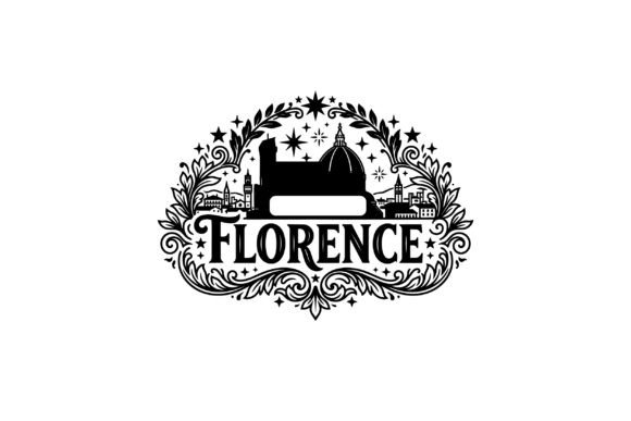 Florence Skyline Vector Black White: A Timeless Design Asset for Creators