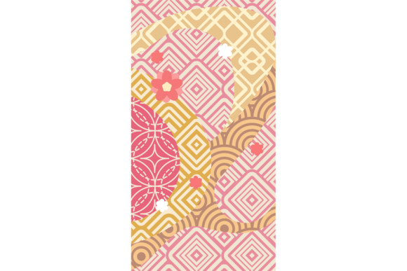 Japanese Geometric Pattern Background D