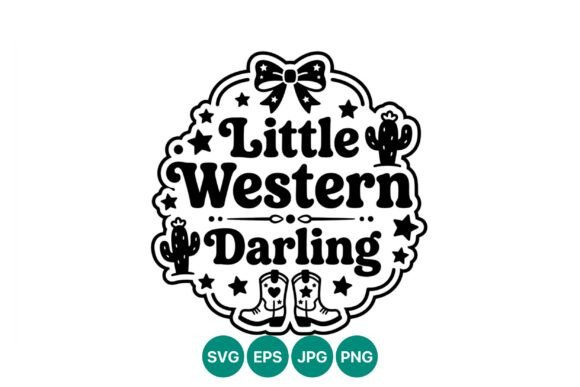 Little Western Darling Black and White: A Versatile Design for Modern Crafters