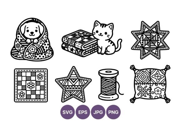 Mastering the Art of Digital Quilting: A Guide to the Patchwork Dog Cat Quilts Spool Star Collection