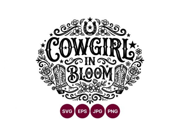 Mastering the Cowgirl in Bloom Floral Western Vector for Professional Designs