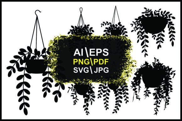 Mastering Visual Design with Hanging Plants Potted Plants Silhouettes