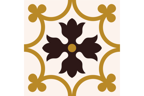 Ornate Mosaic Tile: Deco Square Pattern