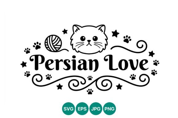 Persian Cat Love Vector Art Guide