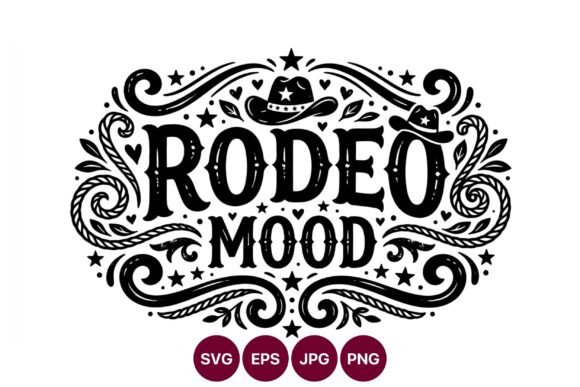 Rodeo Mood Western Cowboy Hats Vector: Elevating Your Design Projects with High-Contrast Art
