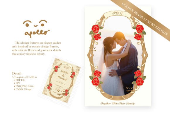 Roses Wedding Invitation Set02: Blending Classic Elegance with Modern Romance