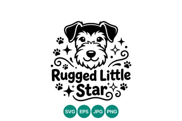 Rugged Little Star Dog Face Vector Guide