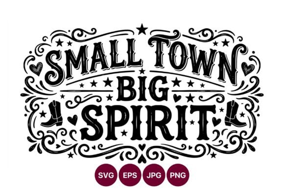 Small Town Big Spirit: Embracing Western Typography and Black-and-White Design for Modern Creativity