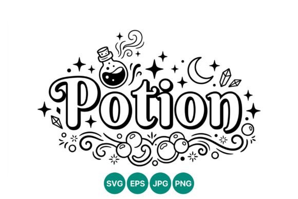 The Enduring Appeal of Potion Magic Bottle Black White Vector Art in Modern Design