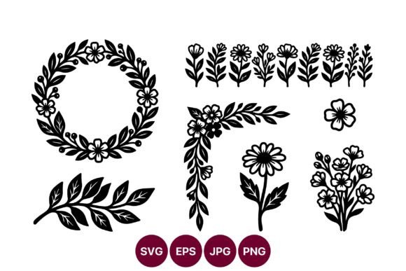 Unlocking Creative Potential with the Floral Wreath and Bouquet Line Art Set