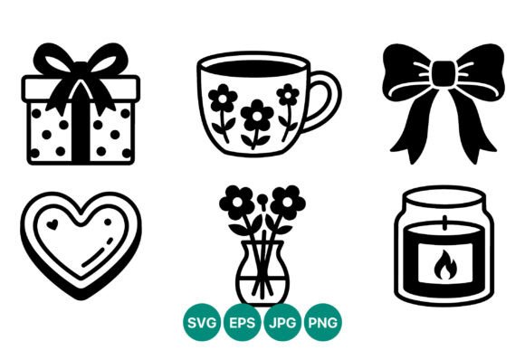 Why the Gift Box Tea Cup Heart Vase Candle Icon Set Is a Smart Choice for Modern Designers